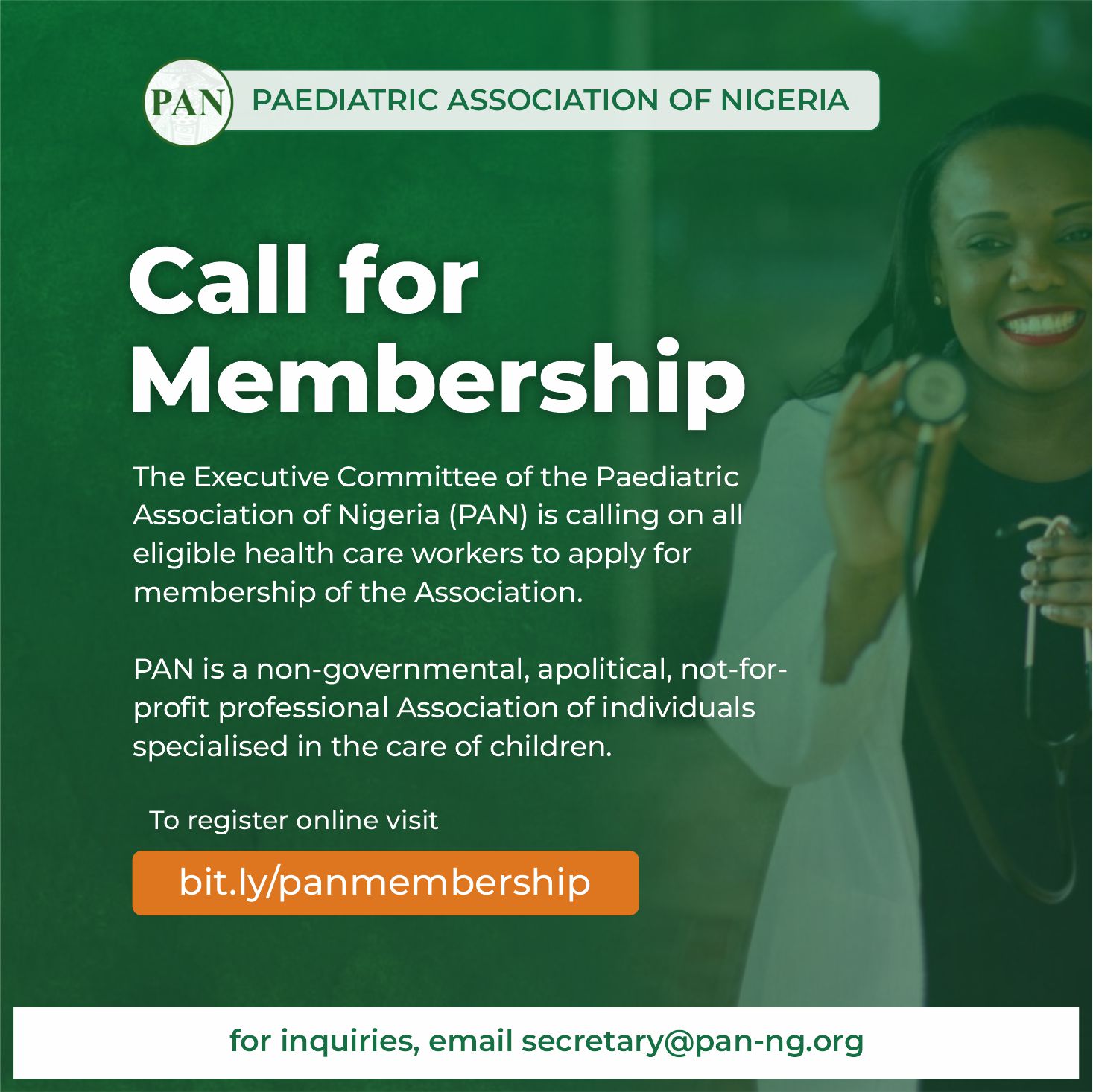 Call for Membership! Paediatric Association of Nigeria